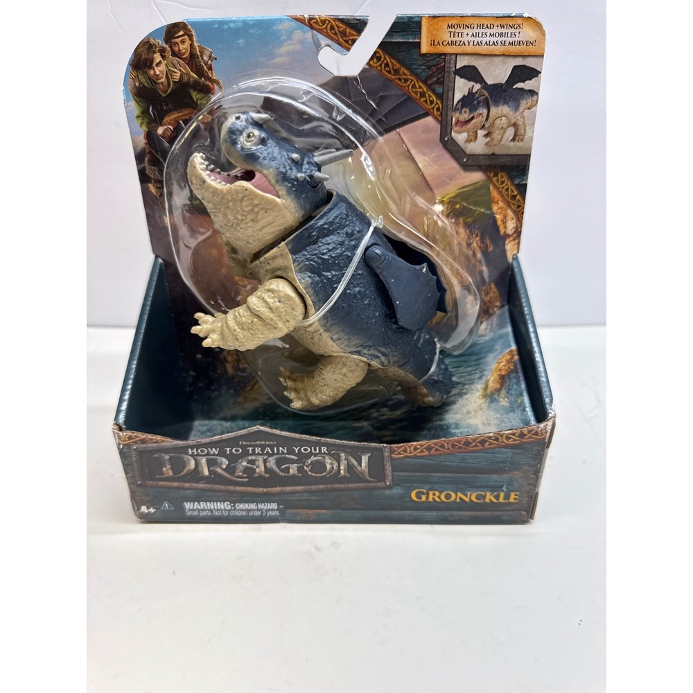How To Train Your Dragon Gronckle Action Figure Moving Head & Wings Spin Master